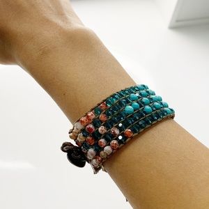 Chan Luu crystal and stone bracelet